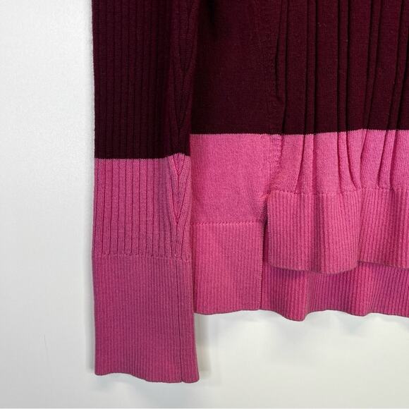 Tome Merino Wool Blend Colorblock sweater pink - 18 - Picture 8 of 14